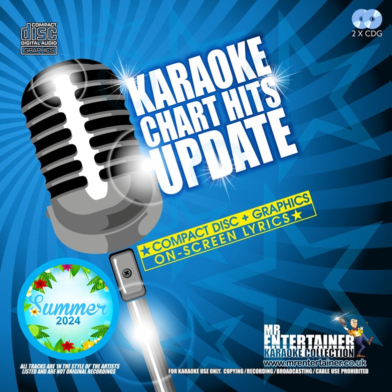 Mr Entertainer Big Karaoke Hits 2024 – 40 Succès Pop Sur Double CD+G, Paroles à L’Écran, Soirée Karaoké
