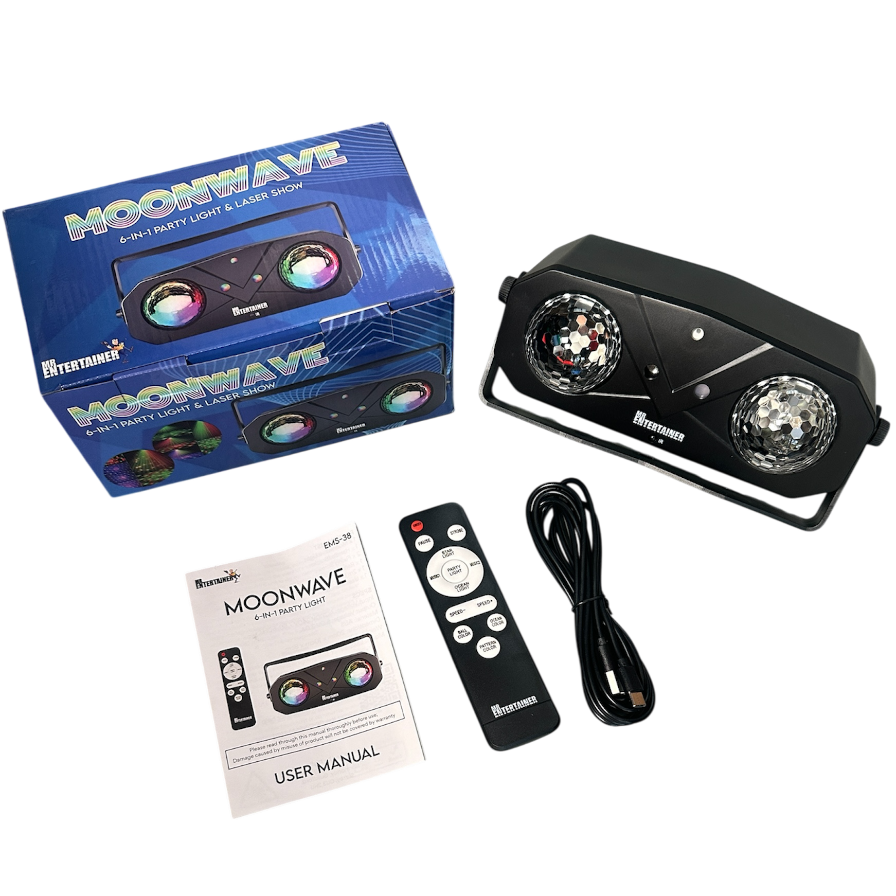 Moonwave LED & Laser 6-in-1 Party Light – Mr Entertainer Shop